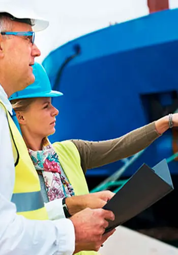 Asesoría de superintendentes con experiencia para la gestión en la adquisición de refacciones y mantenimiento de buques en astilleros.